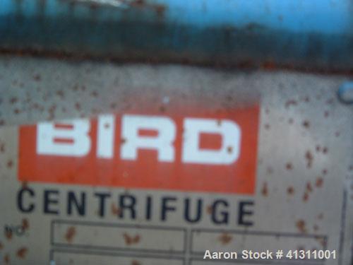 Used Bird Solid Bowl Centrifuge, model 2500. 75 hp motor, frame, etc.