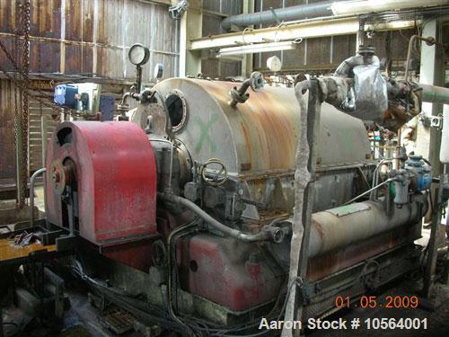 Used Bird/Broadbent 40" x 60" solid bowl decanter centrifuge. Stainless steel construction, hardfaced conveyor, stainless steel casing, base, gearbox, lube system, main drive motor.