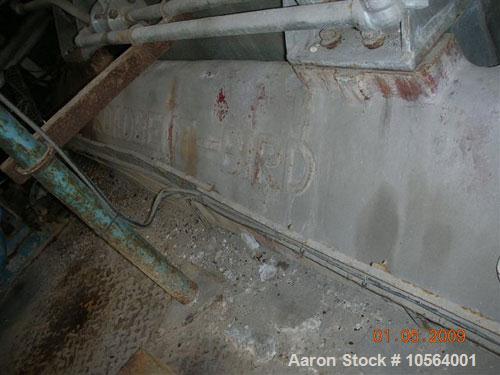 Used Bird/Broadbent 40" x 60" solid bowl decanter centrifuge. Stainless steel construction, hardfaced conveyor, stainless steel casing, base, gearbox, lube system, main drive motor.