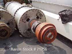 USED: Bird model 5100 solid bowl decanter centrifuge. 30" diameter x 120" long rotating assembly, stainless steel construction (product contact areas), max bowl speed 2450 rpm, 2557 x "G" force, 8" s...
