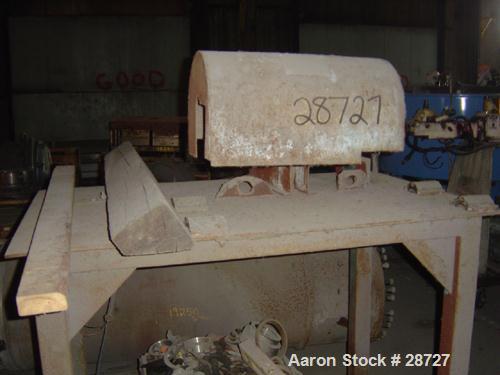Used Bird 6" x 12" Solid Bowl Decanter Centrifuge, 316 Stainless Steel. 10 Degree contour bowl, 1" single lead conveyor. 5 hp motor 230/460/3/60, 3460 rpm, 184 T frame, SA-72 100:1 gearbox, guards. I...
