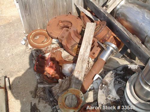 USED: Bird HB-2500 solid bowl decanter centrifuge, 316 stainless steel. 8 deg contour bowl, end discharge. 6" single lead hardsurfaced conveyor. SA-69 80:1 gearbox, 30 hp motor, 230/460/3/60/1765 rpm...