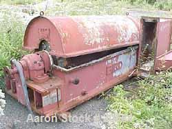 USED Bird HB-3700 (24" x 72") solid bowl decanter centrifuge, CS.Max bowl spd 1400 rpm, 8 deg contour bowl, 9" double lead conveyor,50 hp motor 440/3/60/1750 rpm, fixed spd backdrive, guards, polymer...