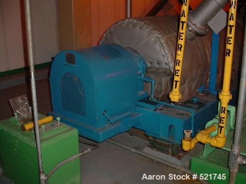 USED: Bird 30" x 96" solid bowl decanter centrifuge, stainless steel construction on product contact areas. Base, casing, gearbox with torque arm assembly, vibration isolators, lube system, 150 hp ma...