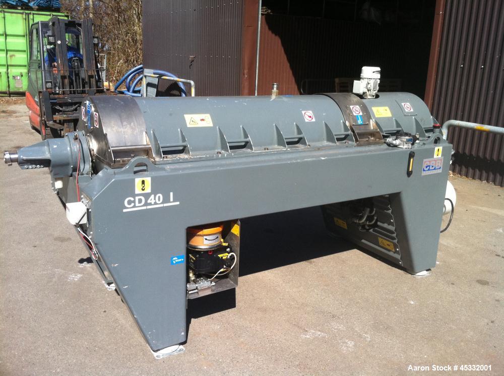 Used Stainless Steel CBB Decanter Centrifuge, Model CD 40 I
