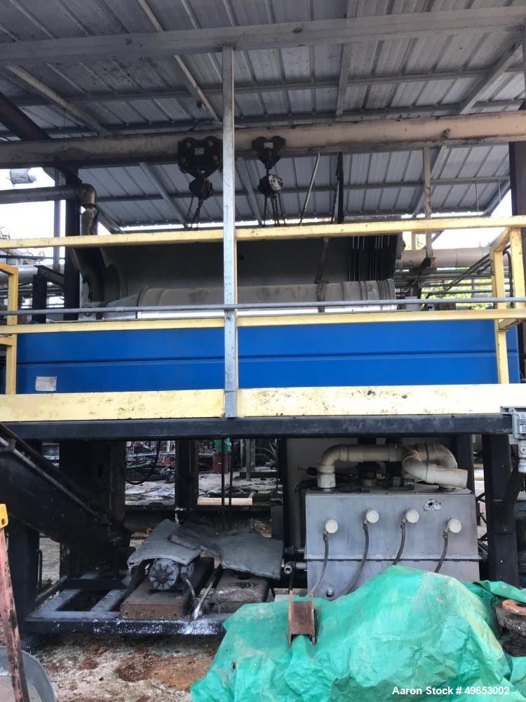 Used Centrisys Skid Mounted Centrifuge System, Model CS21-4 3PH. Solid bowl. Bowl diameter 530 mm. L;D ratio 4.3:1. Bowl speed 0-3100 RPM. Automatic hydraulic backdrive. Adjustable weir plate. (4) di...