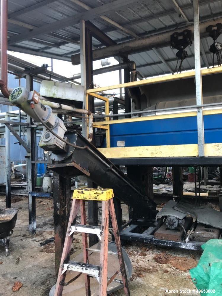Used Centrisys Skid Mounted Centrifuge System, Model CS21-4 3PH. Solid bowl. Bowl diameter 530 mm. L;D ratio 4.3:1. Bowl speed 0-3100 RPM. Automatic hydraulic backdrive. Adjustable weir plate. (4) di...