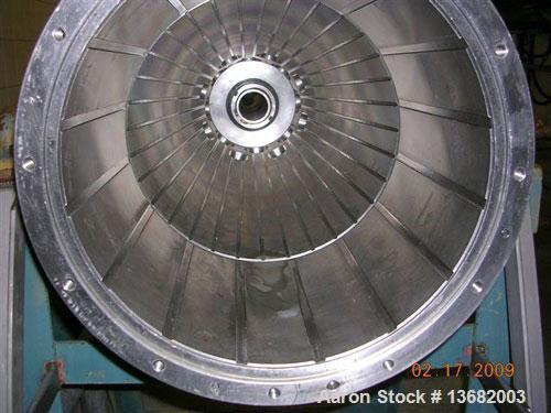 Used Delaval SNX-314B-31 "Sanitary" Solid Bowl Decanter Centrifuge. 316 stainless steel construction on product contact areas, sanitary polished double lead conveyor, double row on non-lined solids d...