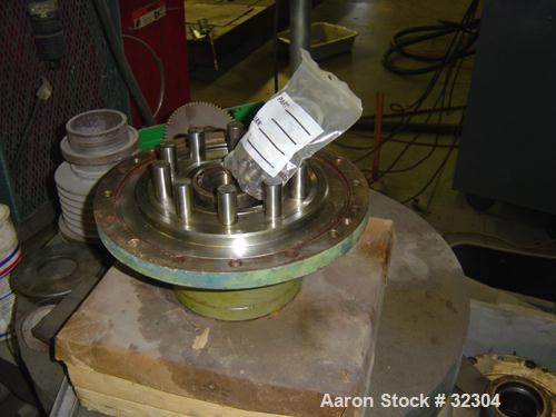 USED: Dorr-Oliver 12L solid bowl decanter centrifuge, 316 stainless steel. Max bowl speed 5500 rpm, 8 deg contour bowl, centripetal pump on liquid discharge, cake discharge race track, external pool ...
