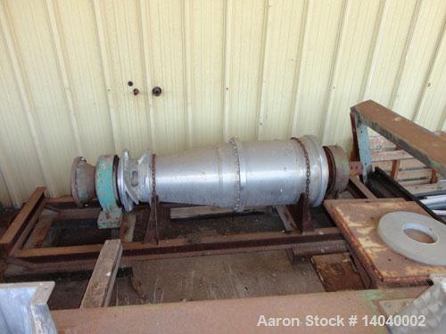 Used Dorr Oliver 16L Solid Bowl Decanter Centrifuge, stainless steel construction (product contact areas), max bowl speed 4000 rpm, auger style solids discharge ports, base, liquid/solid discharge ch...