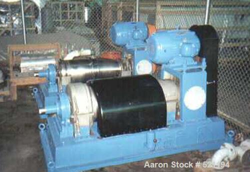 USED: Dorr Oliver 16L solid bowl decanter centrifuge. 316 stainlesssteel construction on product contact areas. Max bowl speed 4000,single lead conveyor with welded hardfacing, auger design cakedisch...