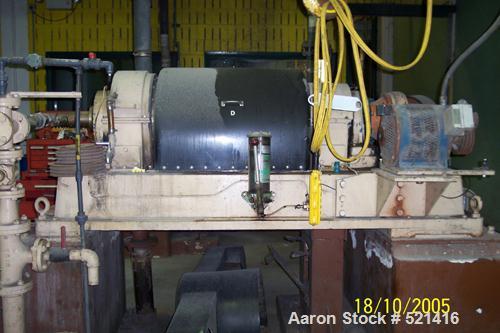USED: Dorr Oliver 16L solid bowl decanter centrifuge. 316 stainlesssteel construction on product contact areas. Max bowl speed 4000,single lead conveyor with welded hardfacing, auger design cakedisch...