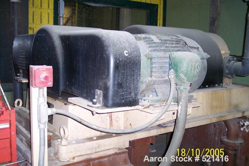 USED: Dorr Oliver 16L solid bowl decanter centrifuge. 316 stainlesssteel construction on product contact areas. Max bowl speed 4000,single lead conveyor with welded hardfacing, auger design cakedisch...