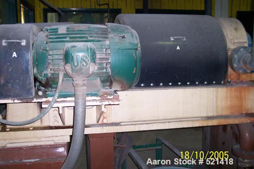 USED: Dorr Oliver 16L solid bowl decanter centrifuge. 316 stainlesssteel construction on product contact areas. Max bowl speed 4000,single lead conveyor with welded hardfacing, auger design cakedisch...