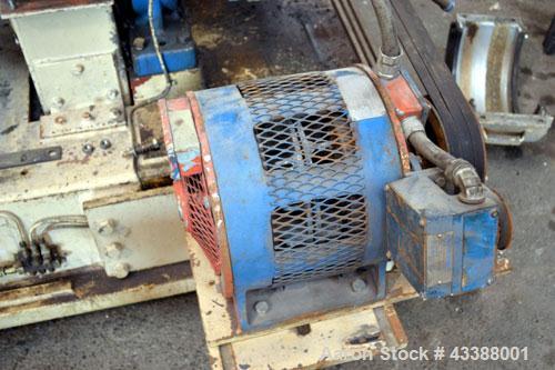 Used Dorr Oliver Merco 16L Solid Bowl Decanter Centrifuge. 316 Stainless steel construction (product contact area), maximum bowl speed 4000 rpm, 5” double lead conveyor with welded hardfacing, auger ...