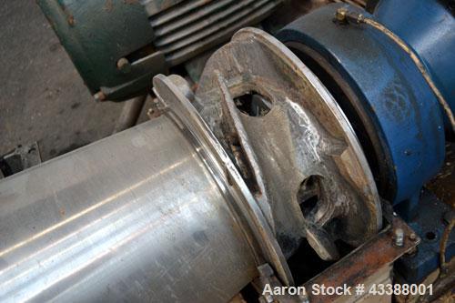 Used Dorr Oliver Merco 16L Solid Bowl Decanter Centrifuge. 316 Stainless steel construction (product contact area), maximum bowl speed 4000 rpm, 5” double lead conveyor with welded hardfacing, auger ...