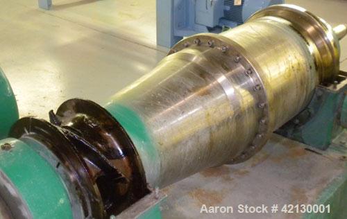 Used Dorr Oliver/Merco Z-16L Solid Bowl Decanter Centrifuge, 316 stainless steel construction (product contact areas), maximum bowl speed 4000 rpm, 3" single lead conveyor with welded hardfacing wear...
