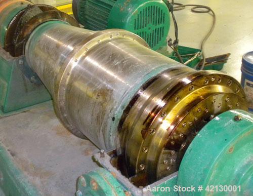 Used Dorr Oliver/Merco Z-16L Solid Bowl Decanter Centrifuge, 316 stainless steel construction (product contact areas), maximum bowl speed 4000 rpm, 3" single lead conveyor with welded hardfacing wear...