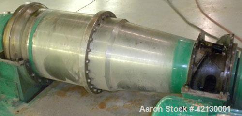 Used Dorr Oliver/Merco Z-16L Solid Bowl Decanter Centrifuge, 316 stainless steel construction (product contact areas), maximum bowl speed 4000 rpm, 3" single lead conveyor with welded hardfacing wear...