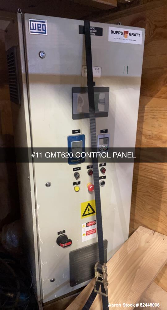 Panel de control de centrífuga decantadora modelo GMT620 de Used-Dupps.