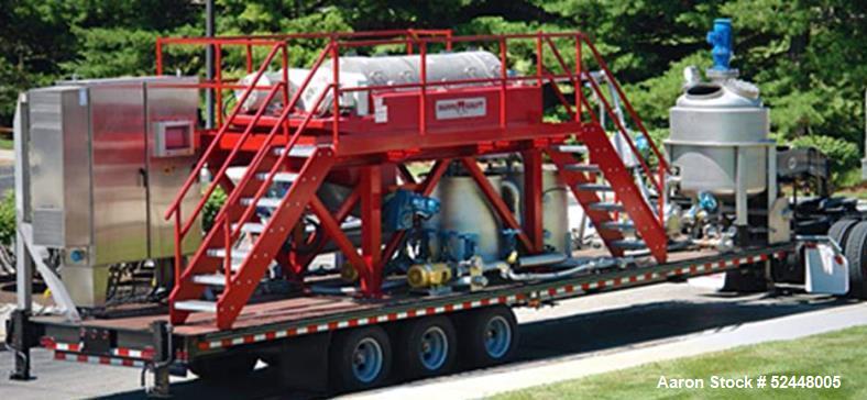 Used Dupps Self-contained mobile Decanting system. Dupps Mobile Decanter Unit, Self-Contained Mobile Decanting System. Throughput of up to 150 gallons per minute, depending on feed stock. Consisting ...