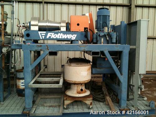 Used-Flottweg Z-23-3/441 Tricanter Solid Bowl Centrifuge. Stainless steel construction (product contact areas), max bowl spe...