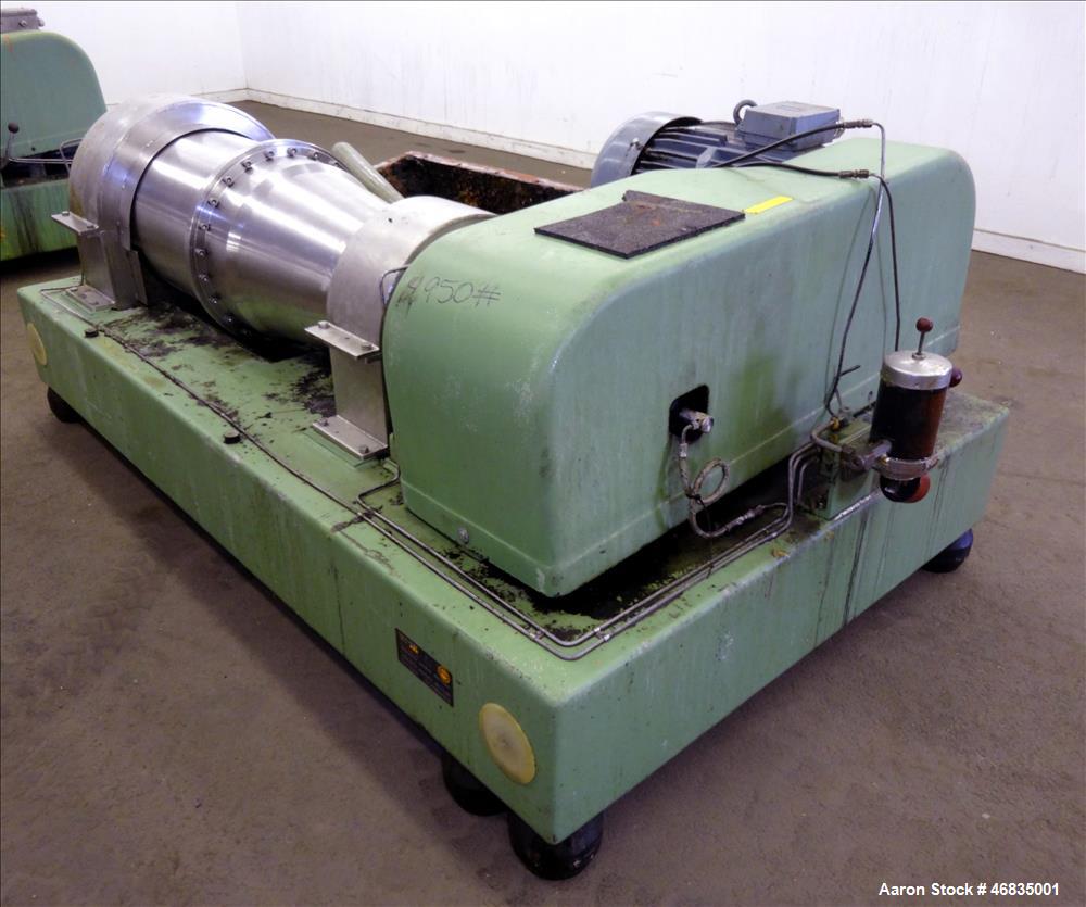 Used Flottweg Z42/3-411 Tricanter Solid Bowl Decanter Centrifuge