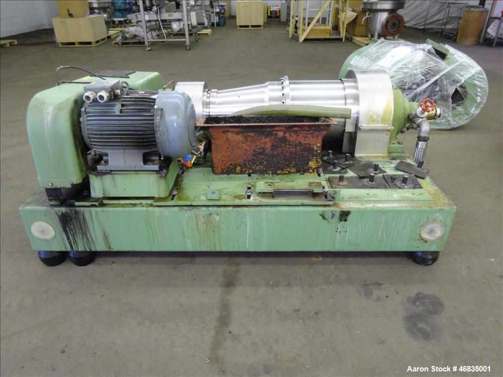 Used Flottweg Z42/3-411 Tricanter Solid Bowl Decanter Centrifuge