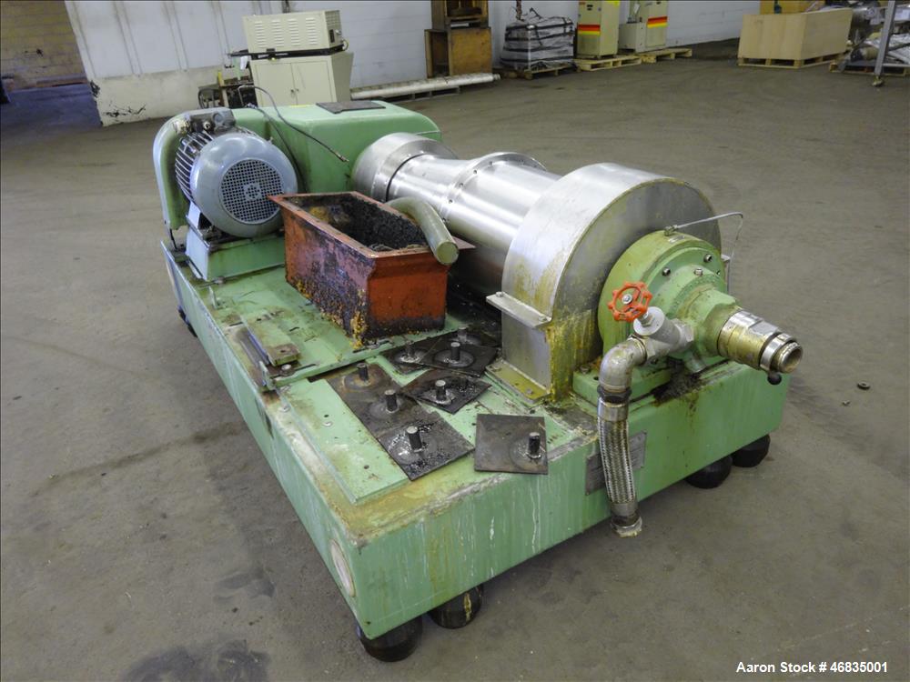 Used Flottweg Z42/3-411 Tricanter Solid Bowl Decanter Centrifuge