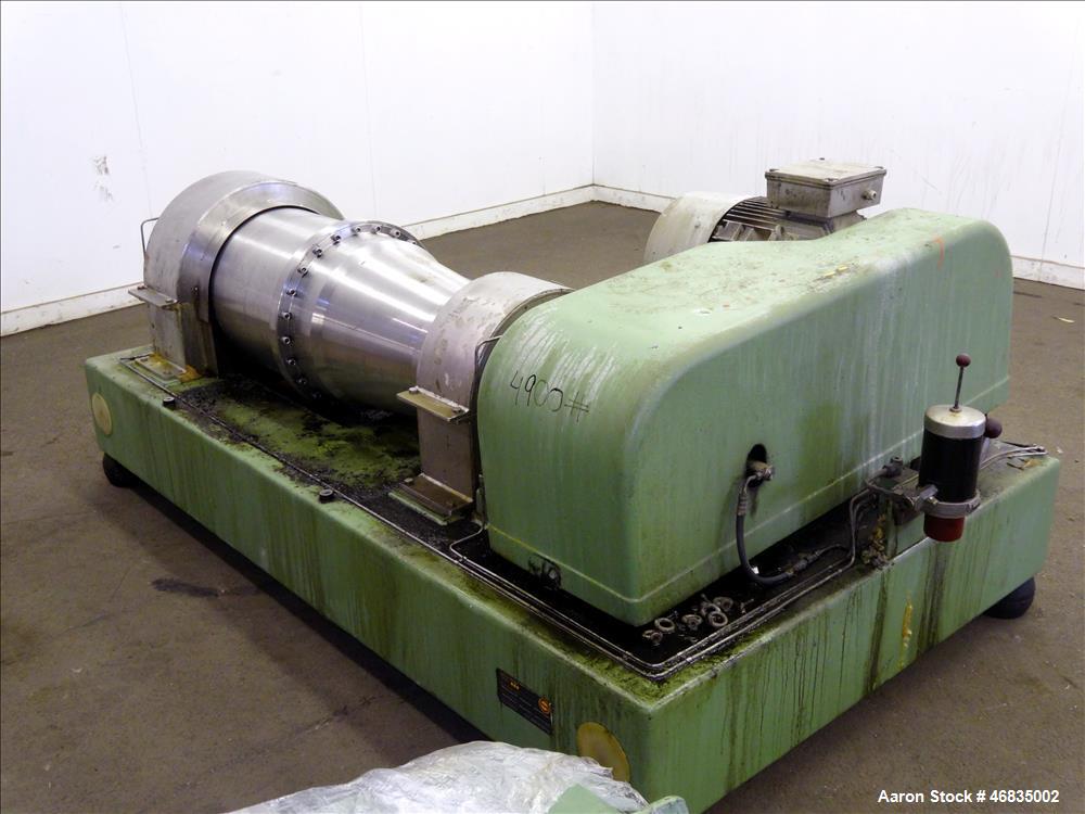 Used Flottweg Z42/3-411 Tricanter Solid Bowl Decanter Centrifuge