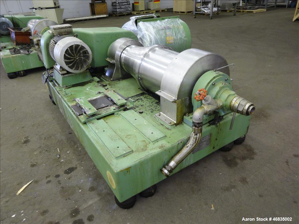 Used Flottweg Z42/3-411 Tricanter Solid Bowl Decanter Centrifuge