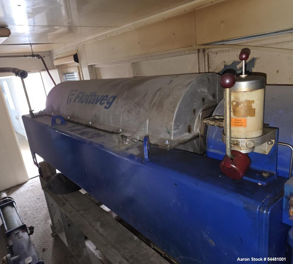 Used Flottweg Z4D/4-454 Decanter Centrifuge | Solid Bowl 316SS Wastewater Centrifuge