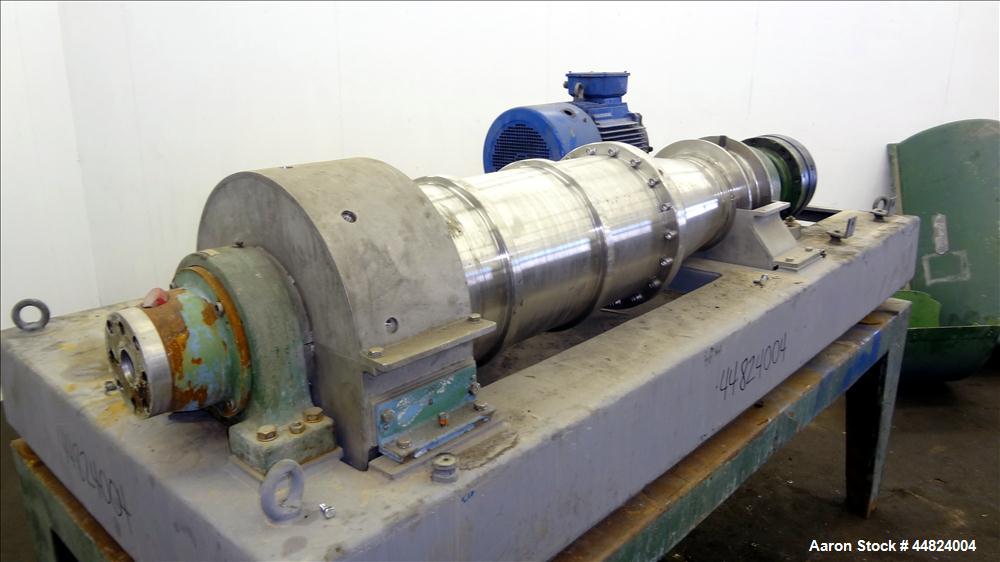 Used Stainless Steel Flottweg Solid Bowl Horizontal Decanter Centrifuge