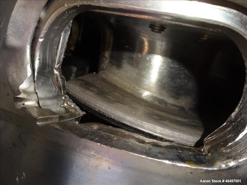 Used Flottweg Z42/3 Solid Bowl Tricanter Centrifuge. 316 Stainless steel construction (product contact areas), max bowl speed 4000 rpm, 2.5" single lead conveyor with welded hardfacing, gearbox, stan...