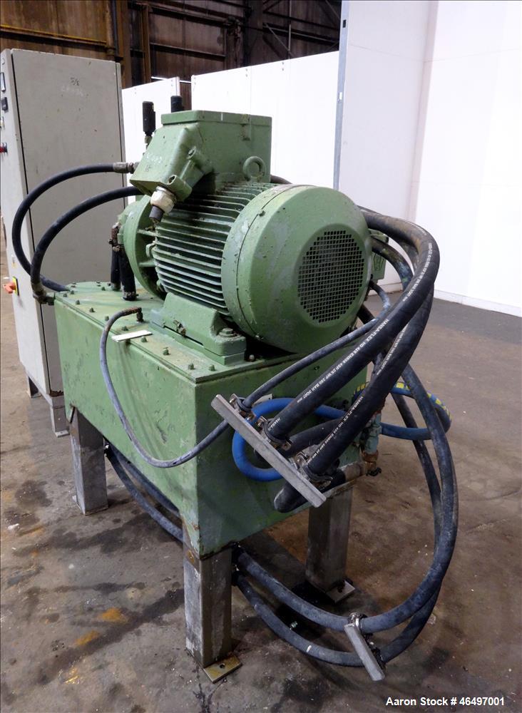 Used Flottweg Z42/3 Solid Bowl Tricanter Centrifuge. 316 Stainless steel construction (product contact areas), max bowl speed 4000 rpm, 2.5" single lead conveyor with welded hardfacing, gearbox, stan...