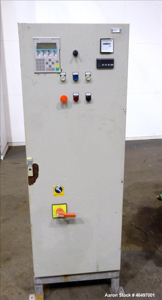 Used Flottweg Z42/3 Solid Bowl Tricanter Centrifuge. 316 Stainless steel construction (product contact areas), max bowl speed 4000 rpm, 2.5" single lead conveyor with welded hardfacing, gearbox, stan...