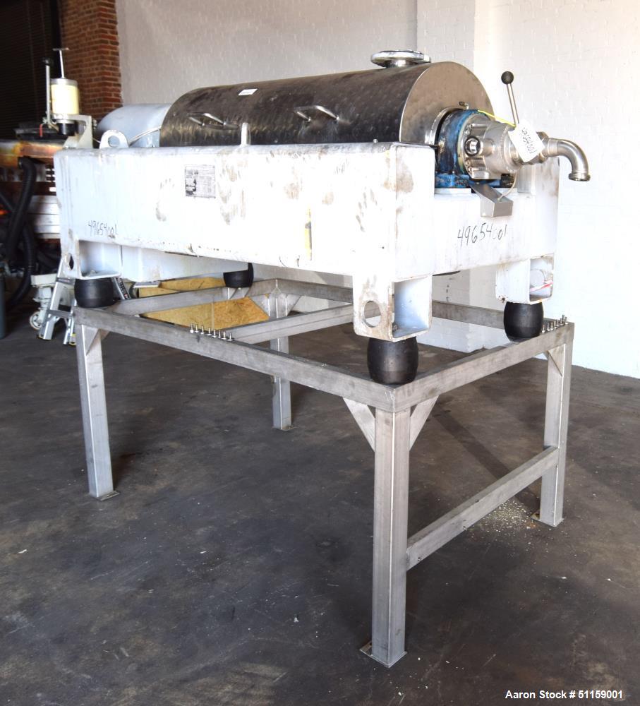 Used- Flottweg Z4D-3/441 "Semi-Sanitary" Tricanter Solid Bowl Decanter Centrifug