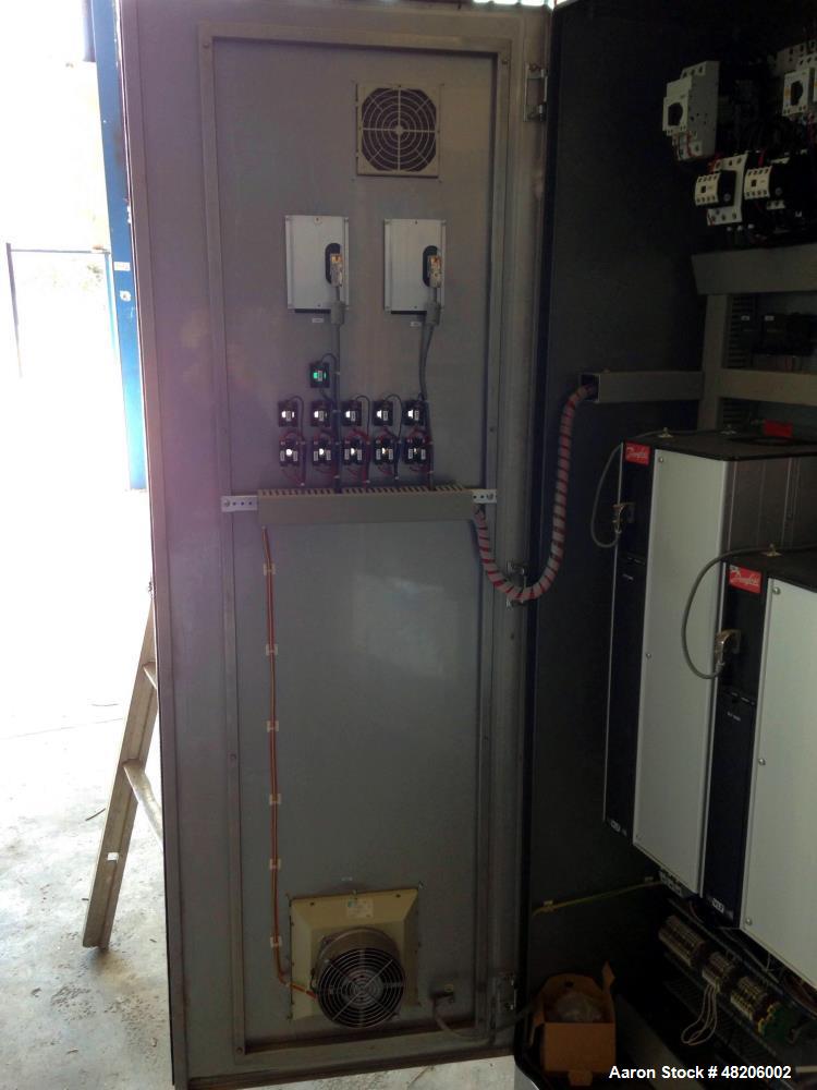Used Flottweg Z4E-4/444 Tricanter Solid Bowl Decanter Centrifuge. Maximum bowl speed 3800 rpm, three phase separation (liquid/liquid/solids separation), steep angle bowl design, conveyor, base, casin...
