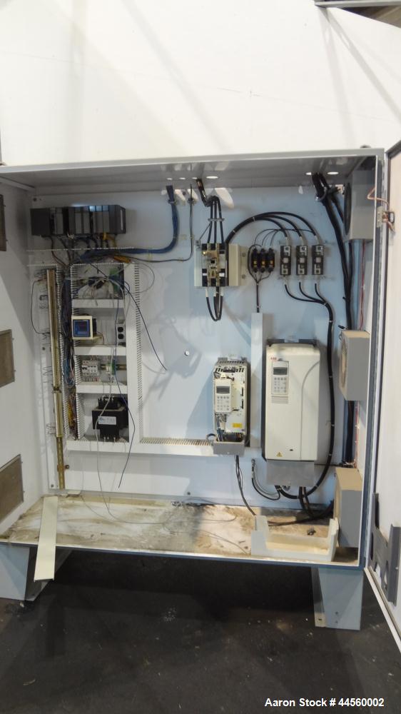 Used Flottweg Z53-4/454 Solid Bowl Horizontal Decanter Centrifuge. 2205 Stainless steel construction (product contact areas), max bowl speed 3250 rpm, single lead conveyor, gearbox, feed pipe, lubric...
