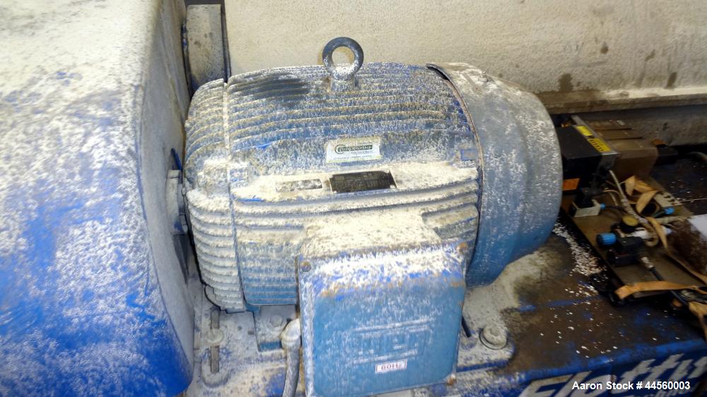 Used Flottweg Z53-4/454 Solid Bowl Horizontal Decanter Centrifuge. 2205 Stainless steel construction (product contact areas), max bowl speed 3250 rpm, single lead conveyor, gearbox, feed pipe, lubric...