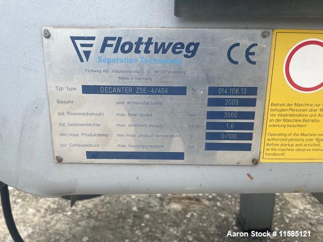 Used Flottweg Z5E-4/404 Decanter Centrifuge – 24" Bowl Stainless Steel Food Grade Separation System