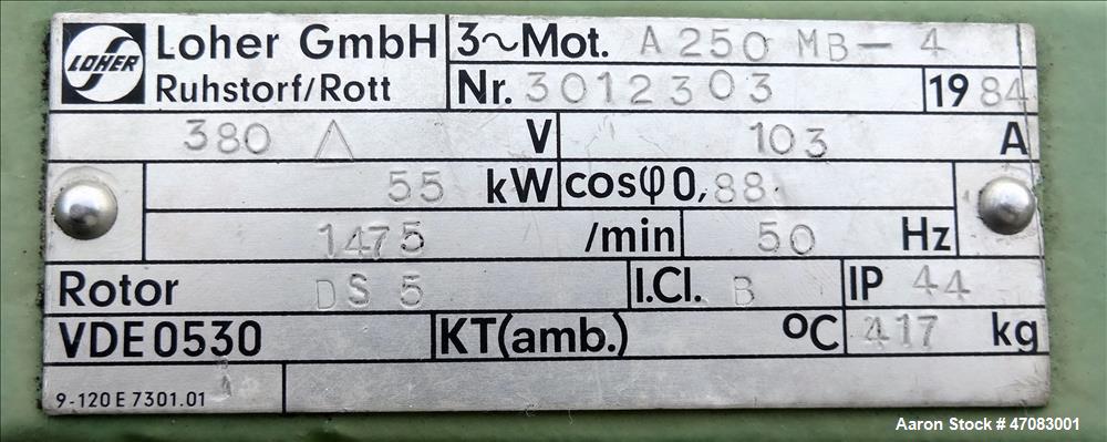 Used- Flottweg Z5L Solid Bowl Horizontal Decanter Centrifuge.