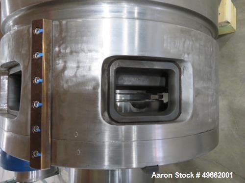 Used Reconditioned Flottweg Z6 Solid Bowl Decanter Centrifuge Rotating Assembly, stainless steel construction (product contact areas), 10" lead hardfaced conveyor, cake discharge port wear liners, bo...