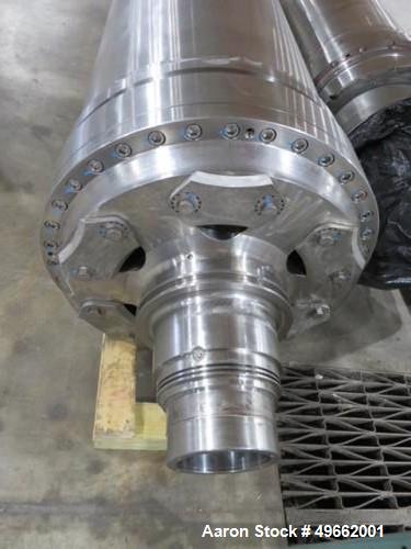 Used Reconditioned Flottweg Z6 Solid Bowl Decanter Centrifuge Rotating Assembly, stainless steel construction (product contact areas), 10" lead hardfaced conveyor, cake discharge port wear liners, bo...