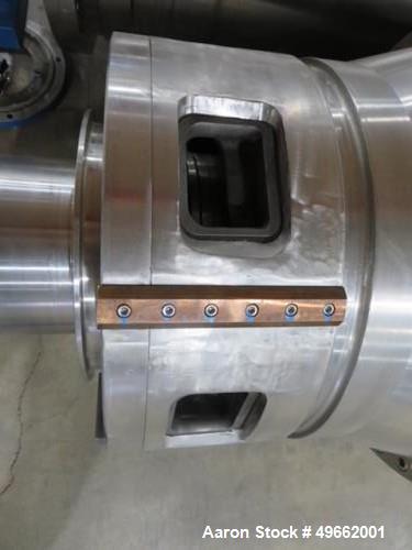 Used Reconditioned Flottweg Z6 Solid Bowl Decanter Centrifuge Rotating Assembly, stainless steel construction (product contact areas), 10" lead hardfaced conveyor, cake discharge port wear liners, bo...