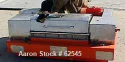 USED:GVA total K-120MS solid bowl decanter centrifuge. Stainlesssteel construction (product contact areas). Max bowl speed 5000 rpm,cylinder bowl design, 1.75" single lead conveyor with welded hard-f...