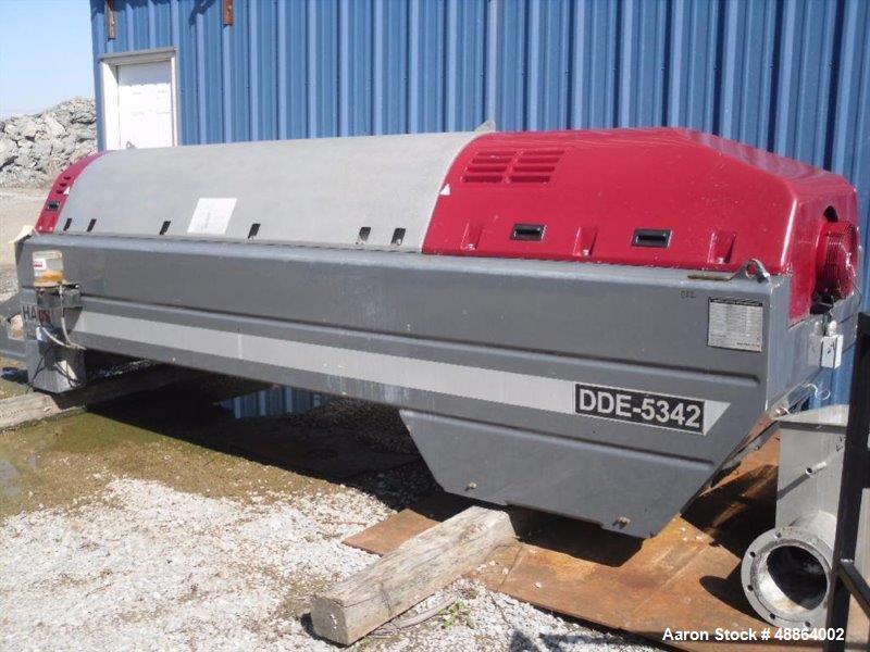 Used Haus Centrifuge Technologies Solid Bowl Decanter Centrifuge Model DDE-5342, S/N 13DK117 (2013), Stainless Steel Construction on Product Contact Areas, 3200 RPM Max. Bowl Speed, Single Lead Conve...