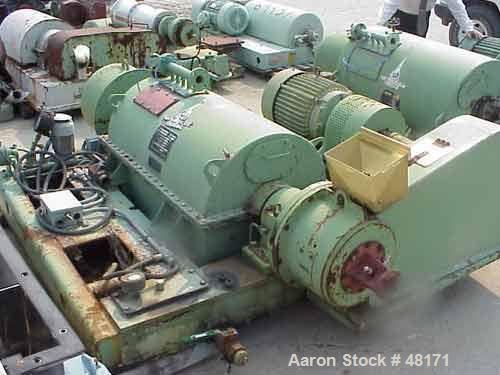 Used Humboldt-Wedeg Screen Bowl Decanter Centrifuge, Model VS-450 x 1000, 304 Stainless Steel Construction. Bowl dimensions 18" x 42". Maximum bowl speed 2900 rpm (2100 x "G"), 13 degree contour bowl...