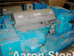 USED:Hutchinson Hayes 1448 solid bowl decanter centrifuge, 316stainless steel construction (product contact areas). 4.25" singlelead conveyor with welded hardfacing, hogged out cake discharge ports,c...