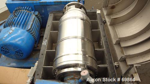 Used Stainless steel Hutchinson Hayes Solid Bowl Decanter Centrifuge
